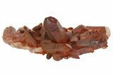 Natural, Red Quartz Crystal Cluster - Morocco #139768-1